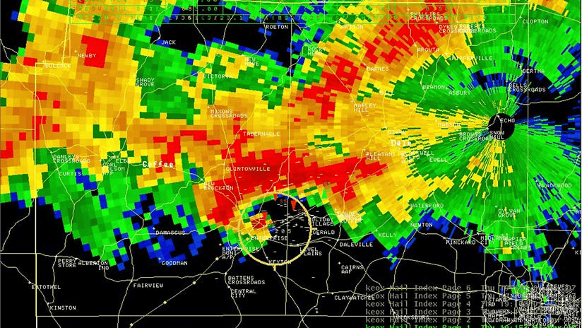 Tri view weather radar preview